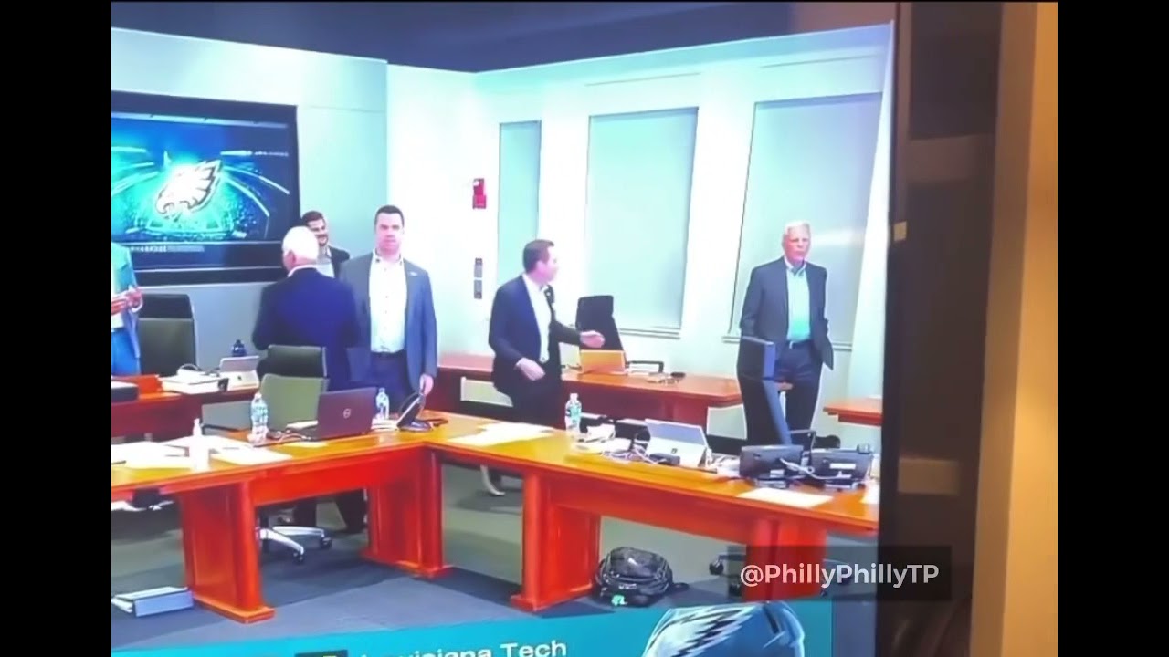 Eagles Draft War Room Clip with Audio Tom was mad at Howie! 🤣