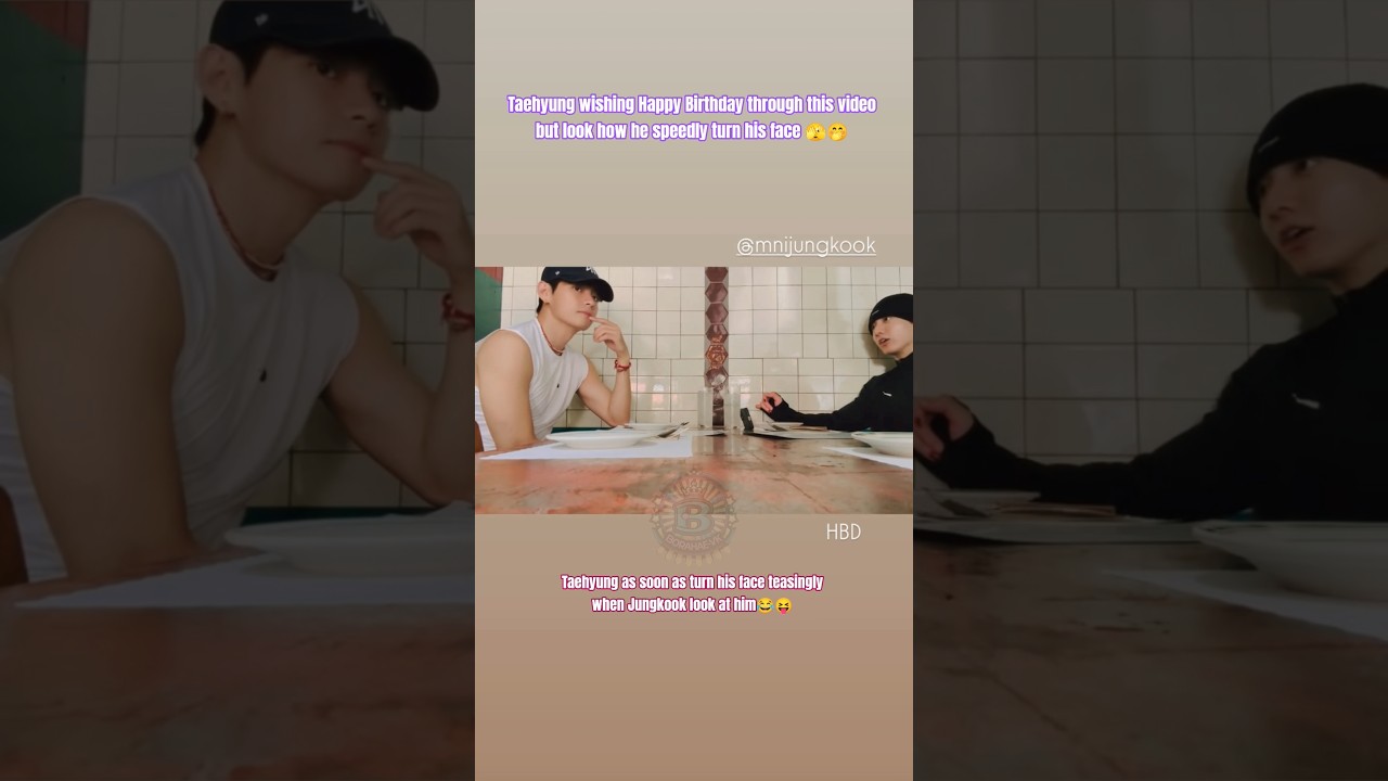 Taehyung wishing Jungkook Happy Birthday but how he teasing him😂🤭