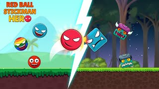 Red Ball & Stick Hero 🔴🔥 GAMEPLAY (Android) screenshot 1