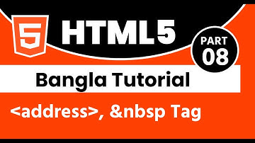 HTML Bangla Tutorial Part-8 || address,    Tag