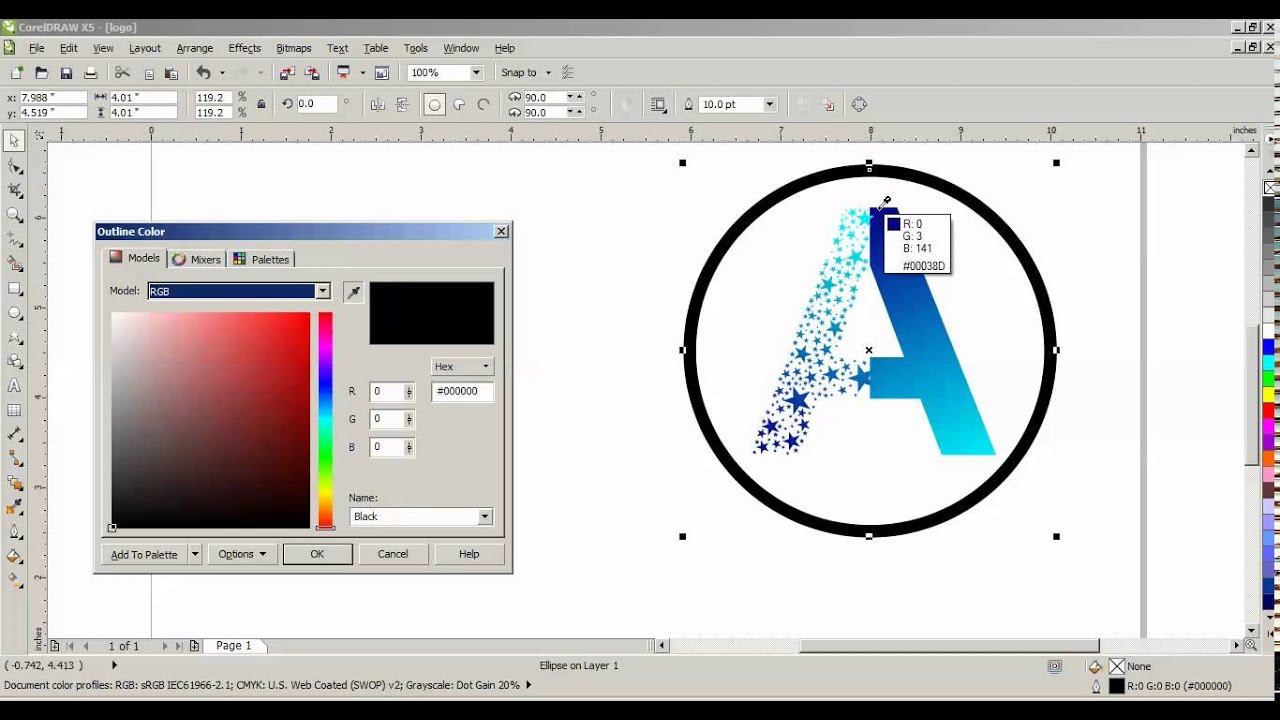 how-to-create-logo-in-coreldraw-tamil-part-3-youtube