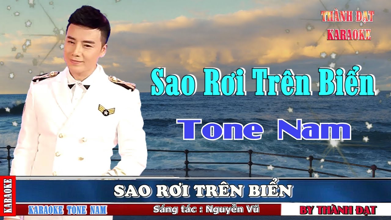 Sao Rơi Trên Biển - karaoke tone nam - YouTube