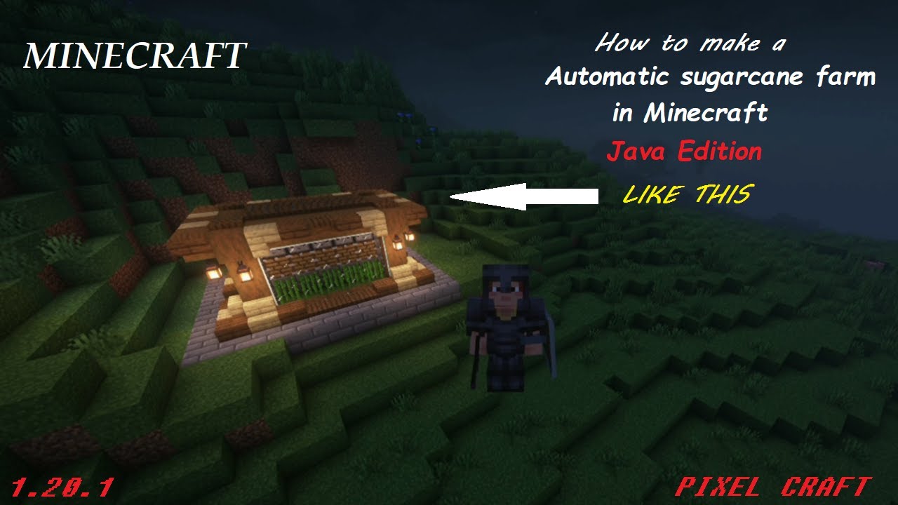 How to make an automatic sugarcane farm in Minecraft - YouTube
