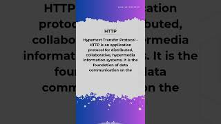 HTTP #acronym #information #meaning