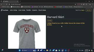 Commerce | Harvard CS50W Project 2 | Saad Hussain screenshot 1