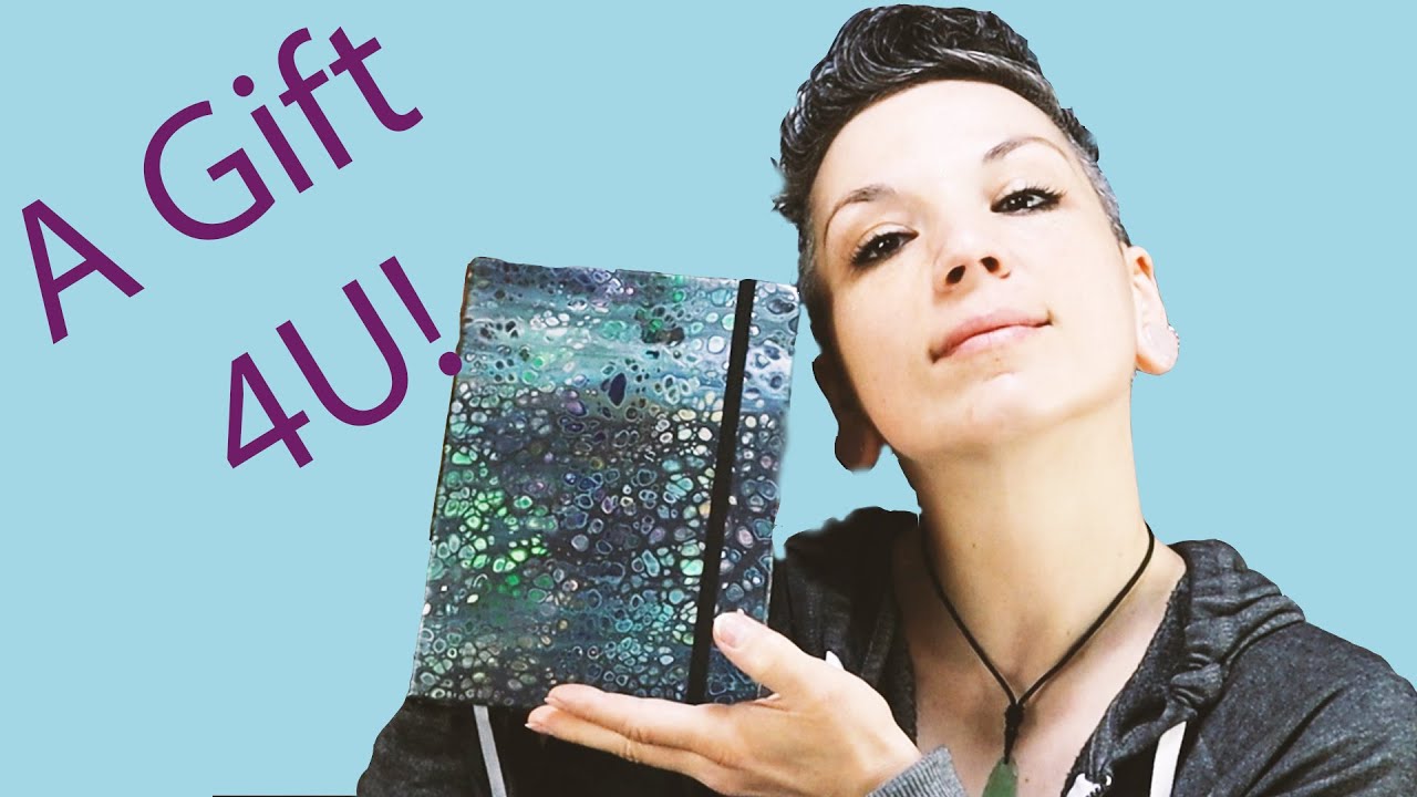 HOW TO MAKE Journal Covers w. Acrylic Paint Skins/DIY