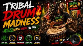 Tribal Drum Madness 🔥 Heavy Reggae Metal Session #djimbe #groove #metal