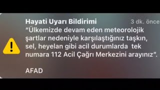 AFAD'dan Milyonları Korkutan Hayati Uyarı Bildirimi Resimi