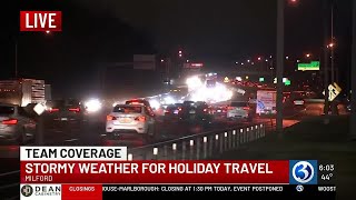 Stormy weather impacting holiday travel