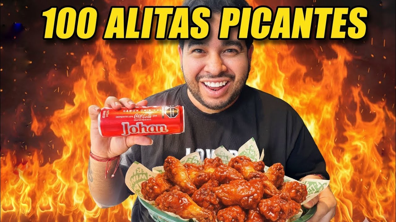 COMIENDO 100 ALITAS PICANTES 🌶️ 