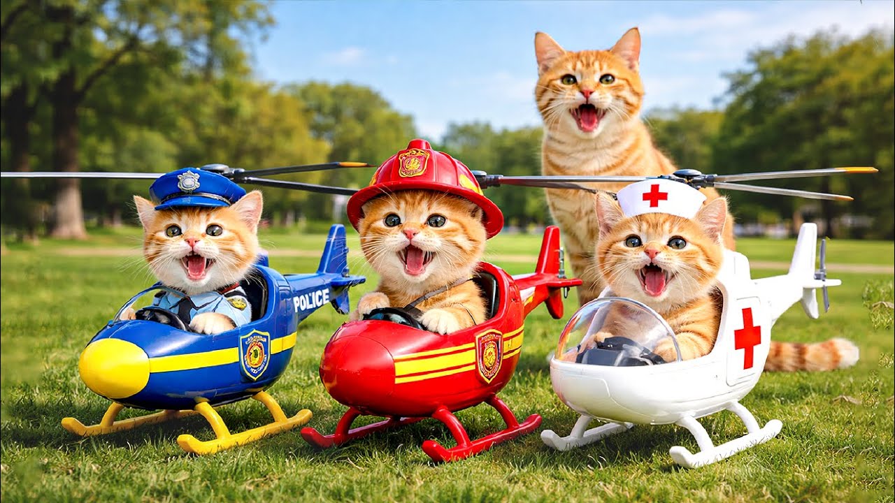 Mama Cat Trims Fur on the Farm and Makes Tiger Hat For Kittens At Home🐾🎩🐯