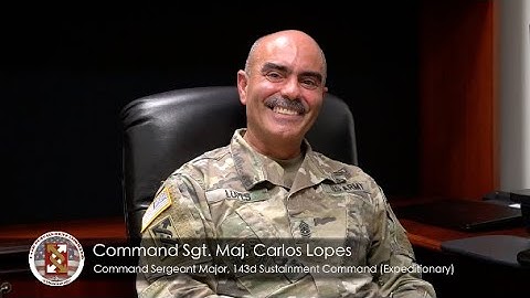 Command Sgt. Maj. Carlos O. Lopes Farewell Message