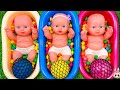 4 Minutes Satisfying with Full of 3 Rainbow BathTubs Candy with M&M's & Magic Slime Cutting Video 20
