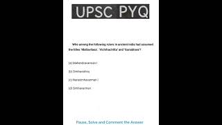 #UPSC #pyq #history #quiz #ancienthistory #indianhistory #generalknowledge