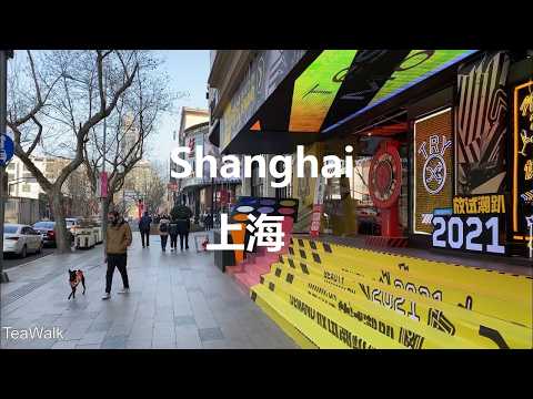 Shanghai, 중국 | Residential blocks | 도보 여행 4K