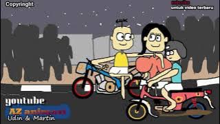 Balap Liar Motor Drag bike - kartun lucu - funny cartoon / udin dan martin