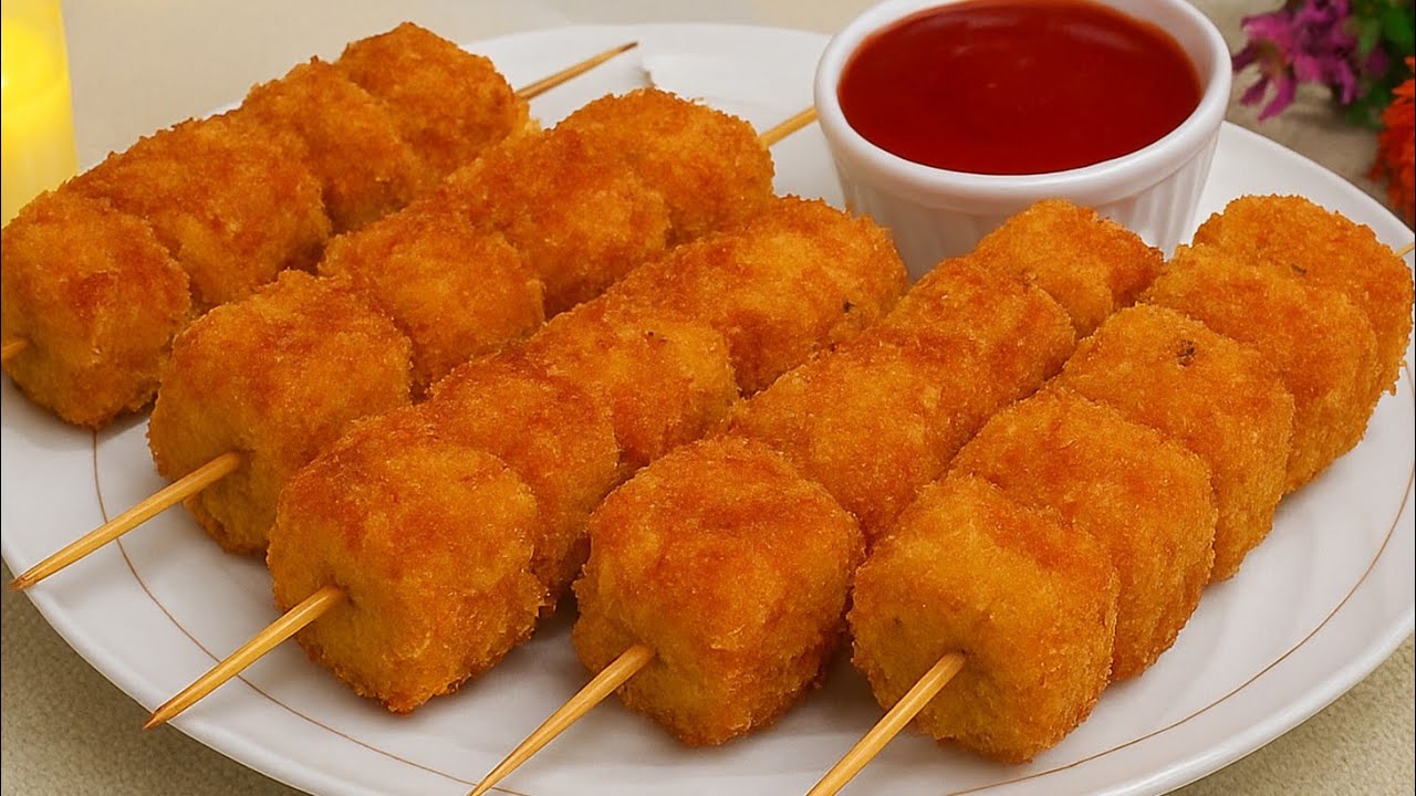 Crispy Bread Skewers – Easy Tea Time Snack Idea