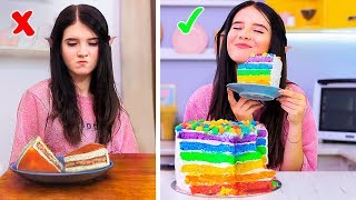 8 DIY Nourritures Arc-En-Ciel vs Nourritures Normales : Le Challenge!