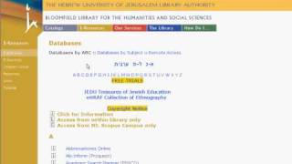 Homepage Introduction Mt Scopus Library