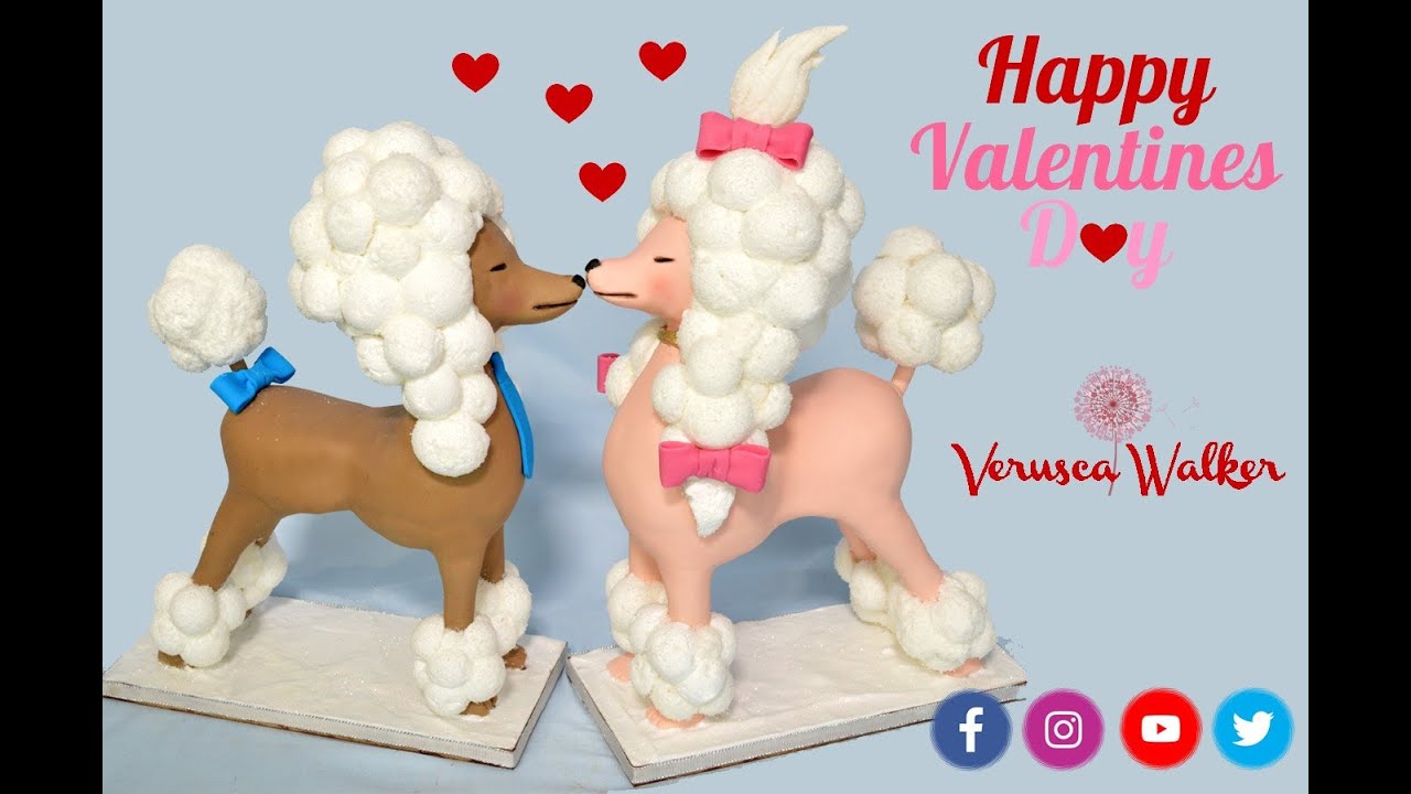 3D Dog Poodle Cake with Marshmallow decoration
