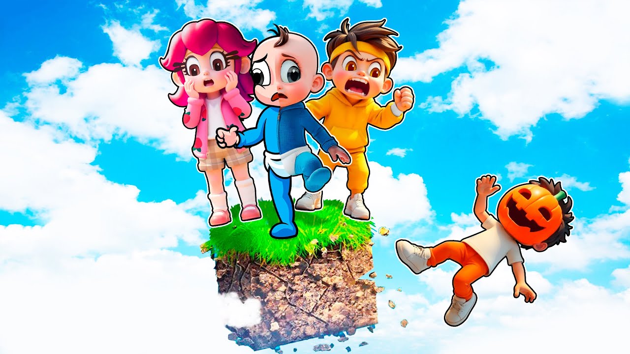 ATRAPADO en un BLOQUE REALISTA 😁😨 BEBÉ NOOB pero es UN BLOQUE en MINECRAFT