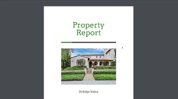 How to Create a Property Report