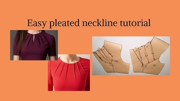 Easy pleated neckline tutorial/ pattern making/ neck designs