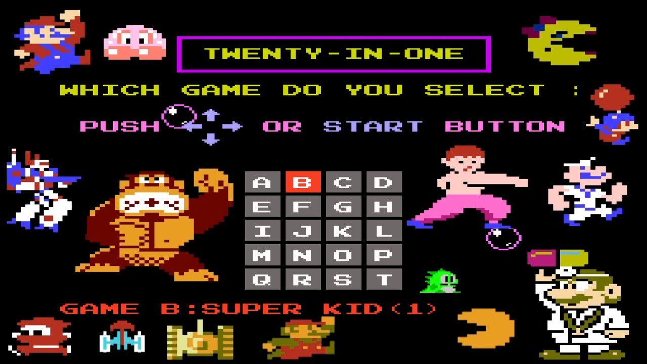 NES 20 in 1 Gameplay : 8 Bit Classics Marathon