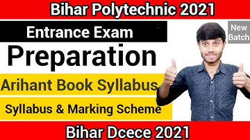 Bihar Polytechnic 2021 : Entrance Exam Preparation | Exam Pattern & Best Book | Bihar Dcece 2021