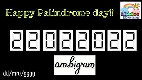 Palindrome Day | Ambigram