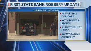 Police: Nothing was taken during Abilene bank robbery, suspect still at large