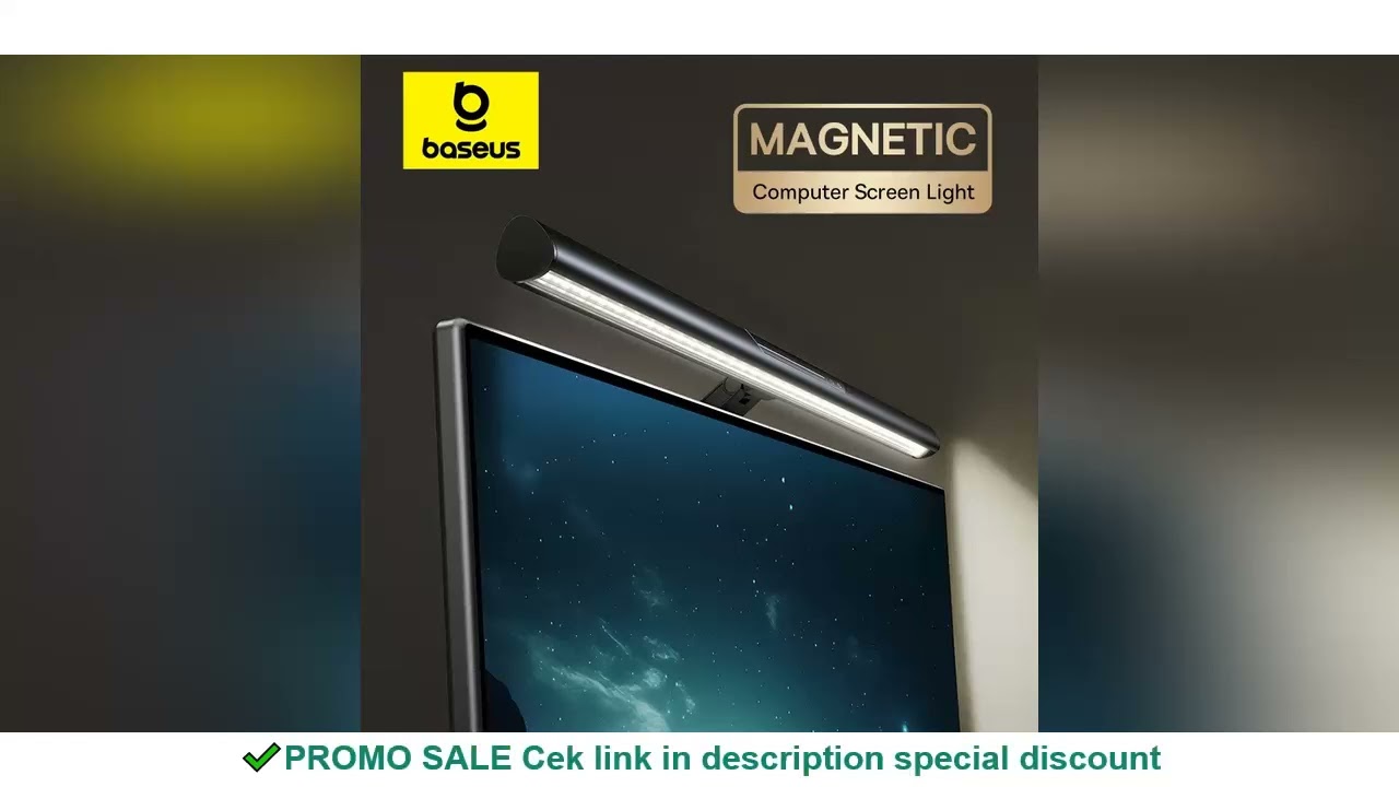 ?New Sale?Baseus Magnetic Computer Screen Light Desk Lamp Laptop Hanging USB Light Table Lamp LED Mo