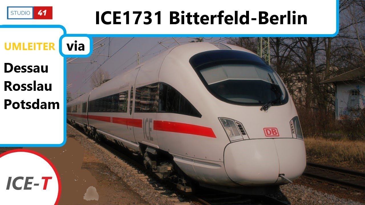Bitterfeld-Berlin Hbf *ICE1731* (ICE-T II BR411) Führerstandsmitfahrt [Umleiter/Altbaustrecke]