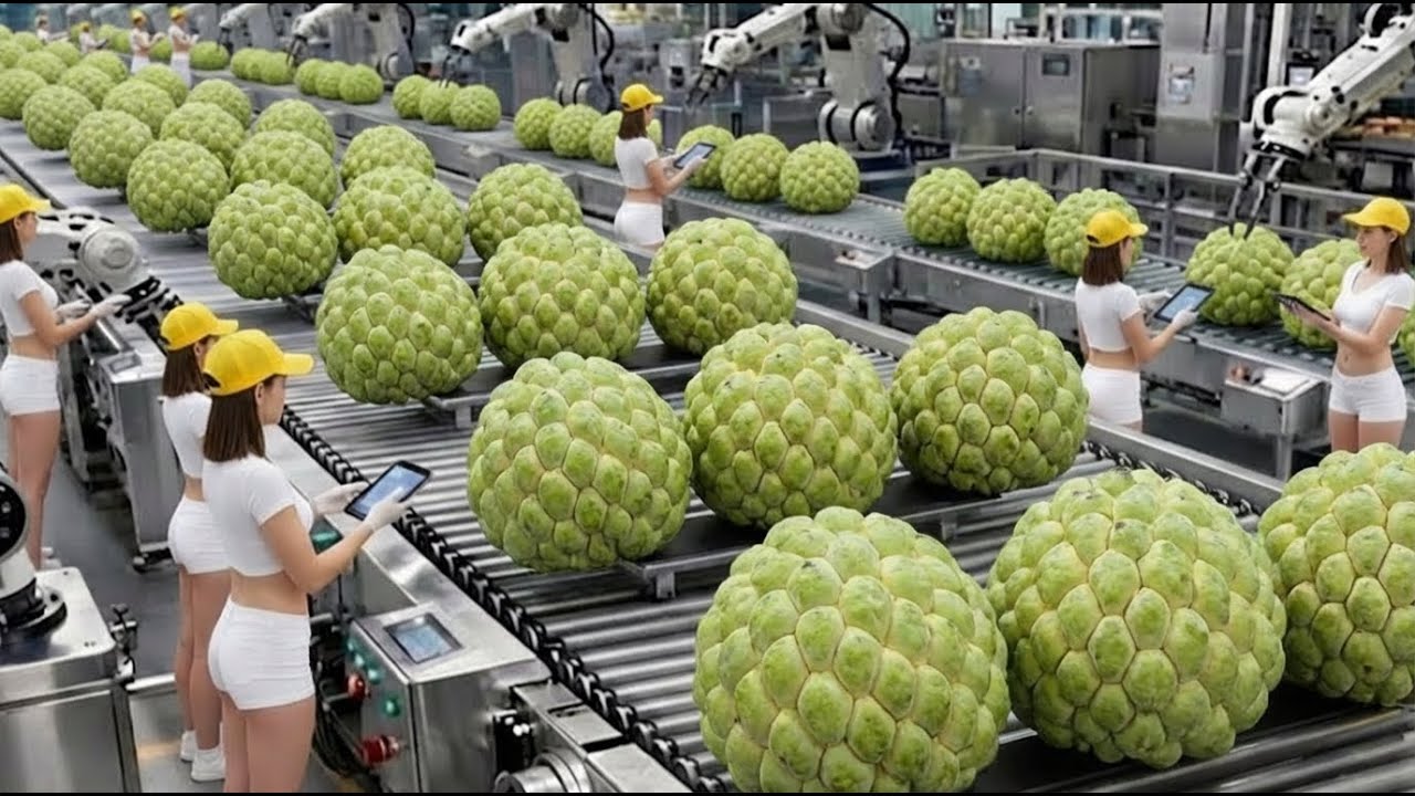 How Custard Apples Are Processed Inside a Factory: From Fresh Fruit to Sweet Desserts (Full Process)