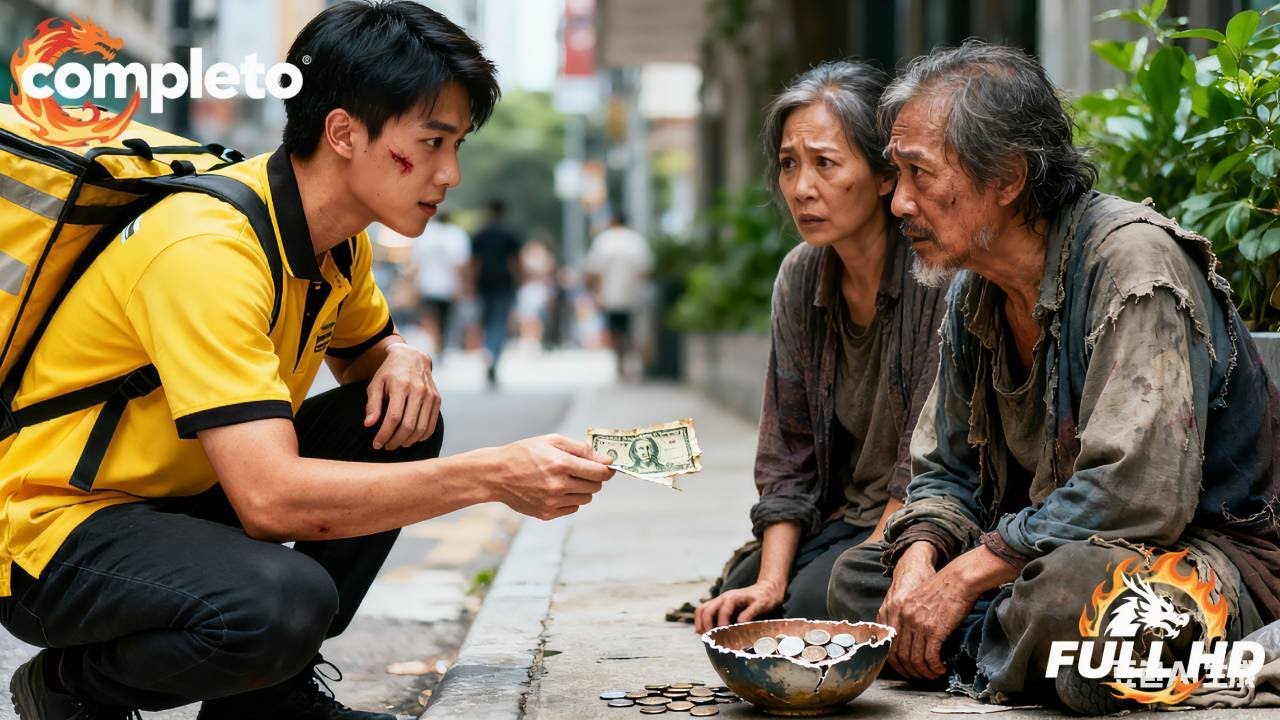 Padres ricos ven a su hijo repartidor pobre dar su último dólar;esa sola elección cambia su destino!