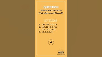 MCQ-121 | What is a Private IP Address of Class-B?
