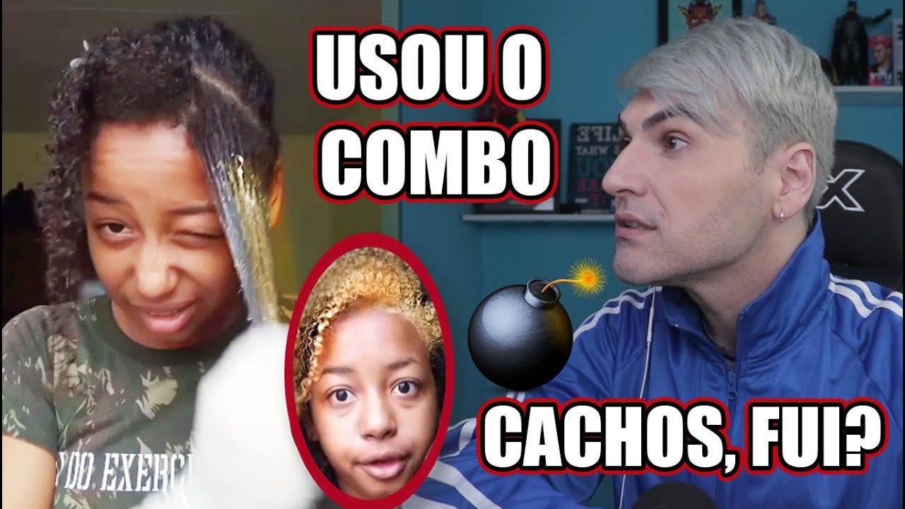 CACHEADA DESCOLORIU O CABELO USANDO O COMBO E ACHA QUE EU NÃO VI | QUE DEUS SEGURE ESSES CACHOS