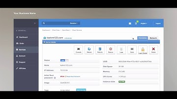 HostBill   OpenStack   clientarea overview