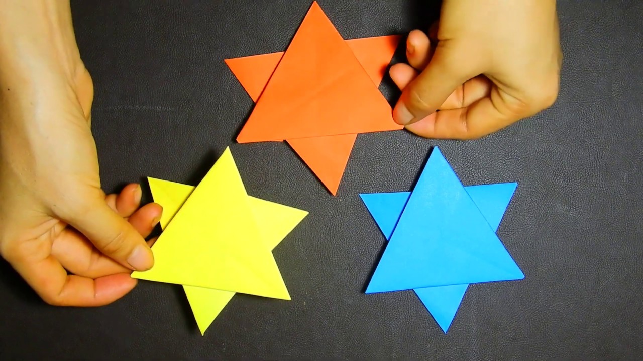 ORIGAMI STAR 3 COLOR: Simple Make Star Paper By Use Hand