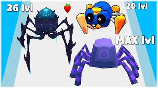 MAX LEVEL in Insect Evolution Run game | Big update 🕷 NEW SPIDERS