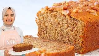 The softest BANANA BREAD recipe I've ever had. Moist banana loaf