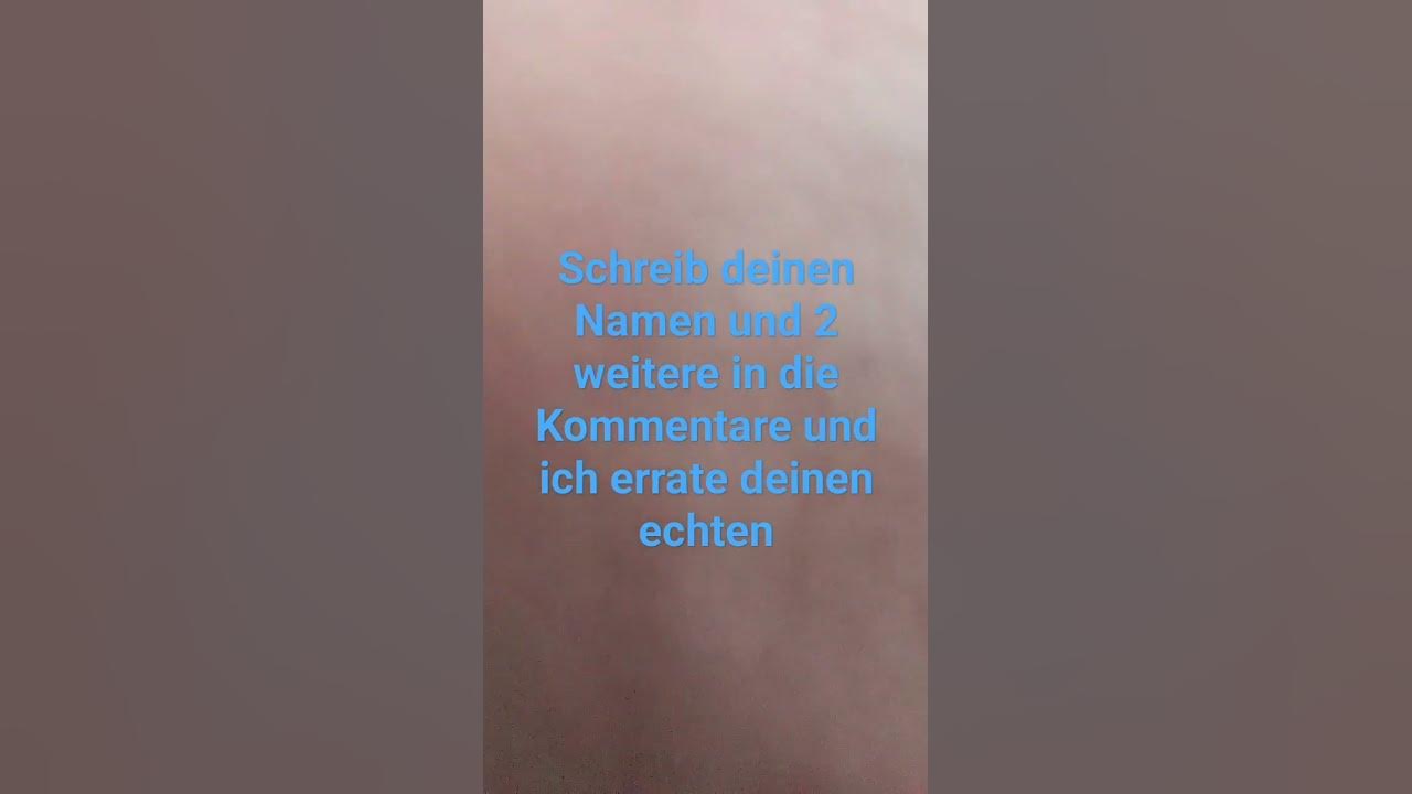 Ich Errate Deinen Namen Nur Für Mädchen www.youtube.com