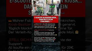 E-SCOOTER BLOCKIEREN KIOSK... DANN HOLTE ER EIN STAHLKABEL! 🛴