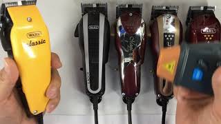 Quick comparison Wahl Classic, Icon, Magic Clip, Legend & Balding - Hair clippers RPM. (English dub)