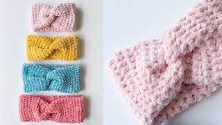 Colorful Crochet Velvet Twist Headbands