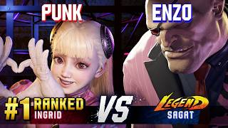Sf6  Punk 1 Ranked Ingrid Vs Enzo sagat  High Level Gameplay