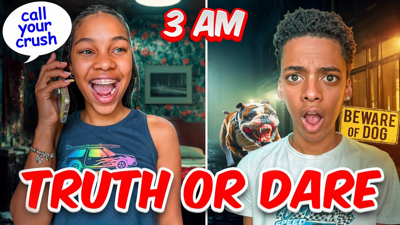 PULLING ALL NIGHTER & PLAYING 3AM TRUTH OR DARE!