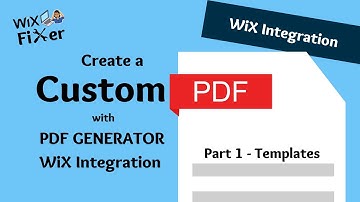 Create Custom PDFs with PDF GENERATOR WiX Integration - Part 1: Setting Up a Template.
