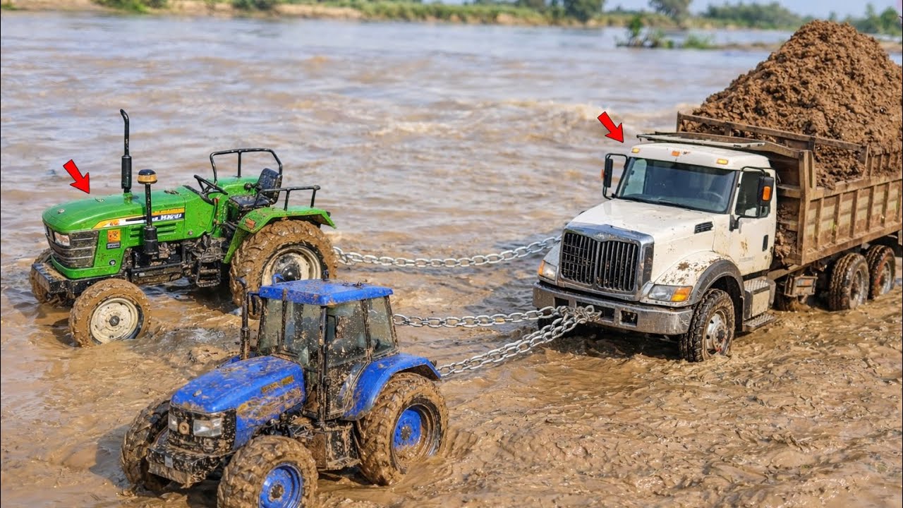 Toy Swaraj Tractor Nadi ke Keechad me Phas Gaya 😱 | Rescue Mission YTB Toys
