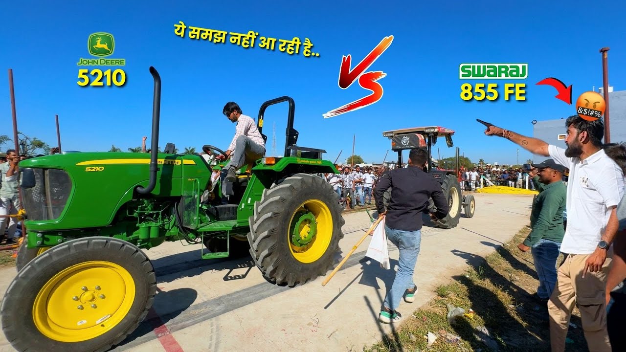 John Deere 5210 Vs Swaraj 855FE(ड्राइवर ग़ुस्सा🤬) Kanwan Tractor Tochan🔥